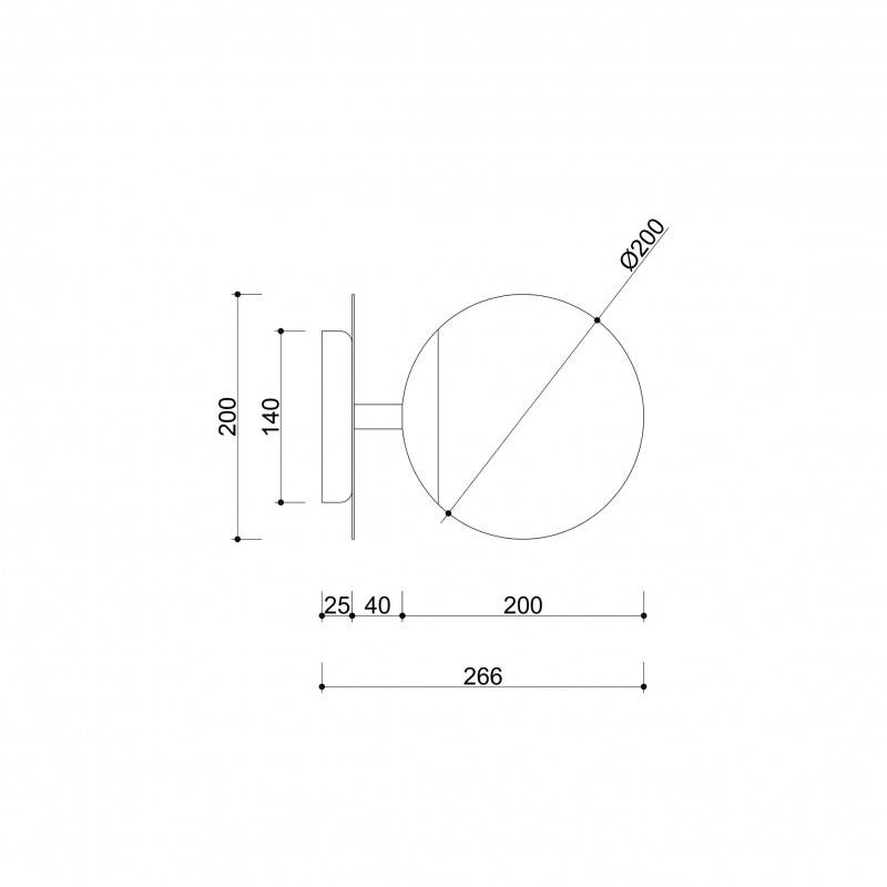 Lampa ścienna, kinkiet PLAAT C PLC12300 nowoczesna czarna lampa biała - UMMO - obrazek 5