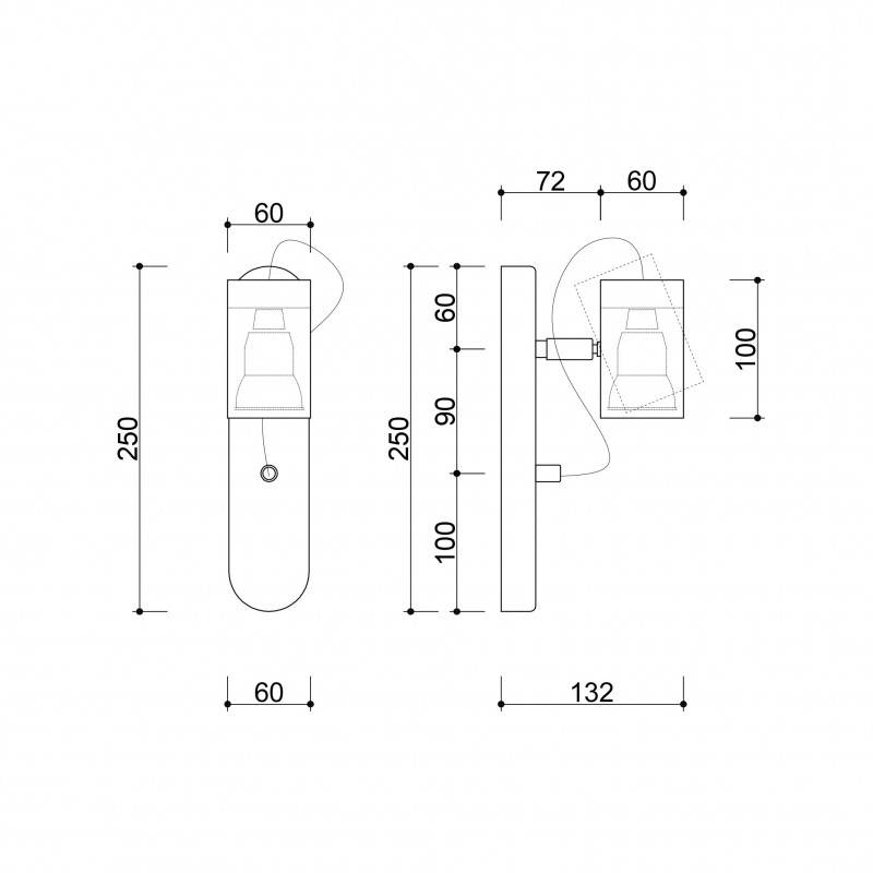 Lampa ścienna kinkiet nowoczesny KOP F KPF111P0 biała minimalistyczna oprawa ścienna - UMMO - obrazek 4
