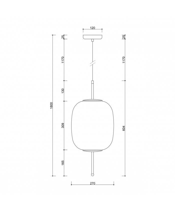 Lampa wisząca okrągła szklana EPLI B EPB122P0 lampa sufitowa w stylu klasycznym - UMMO - obrazek 6