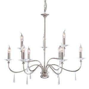 Żyrandol FINSBURY PARK FP9-POL-NICKEL oprawa w kolorze polerowanego niklu - Elstead Lighting