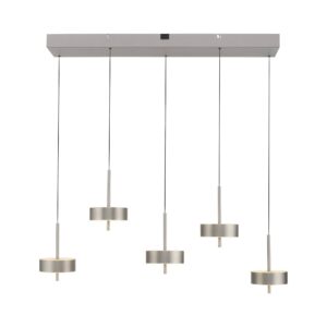 Lampa wisząca Q-ROTATE 2249-95 oprawa w kolorze aluminium + pilot - Paul Neuhause