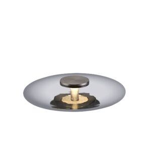 Lampa stołowa PURE VITRUM 4080-15 oprawa w kolorze szarym z dymionym kloszem - Paul Neuhause