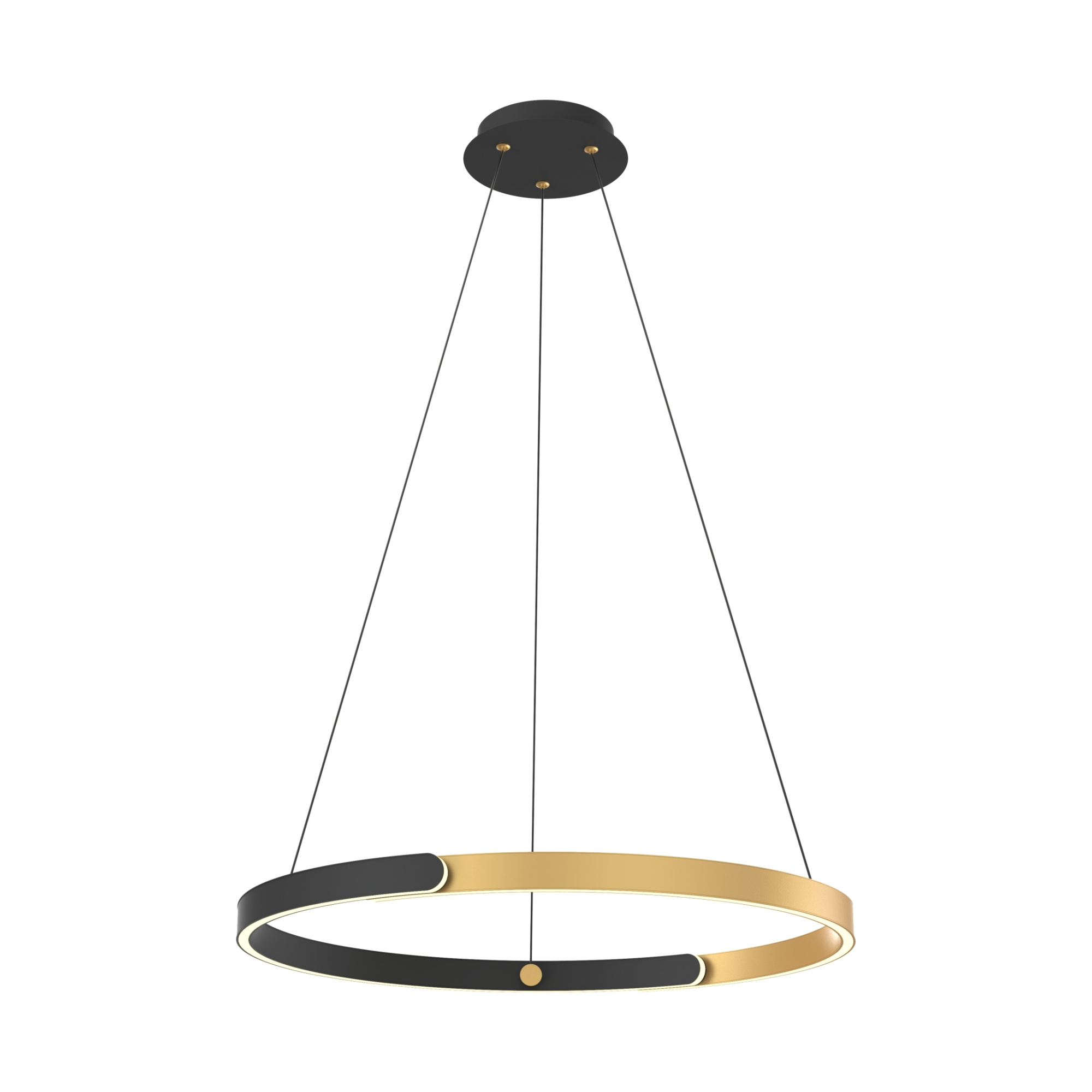 Lampa wisząca LINOS MD4417-1M-3BGD oprawa w kolorze czerni i złota - Zuma Line