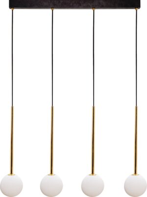Lampa wisząca ALI 5640 dekoracyjna lampa w kolorze czarnym z elementami złota Zuma Line