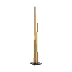 Lampa podłogowa ELIOT ML4980-5-3BMT oprawa w kolorze drewna i czerni - Zuma Line