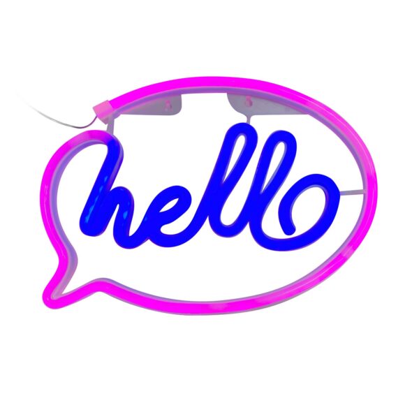 Lampa dekoracyjna neon HELLO FM-NL41 wielokolorowa oprawa - Zuma Line