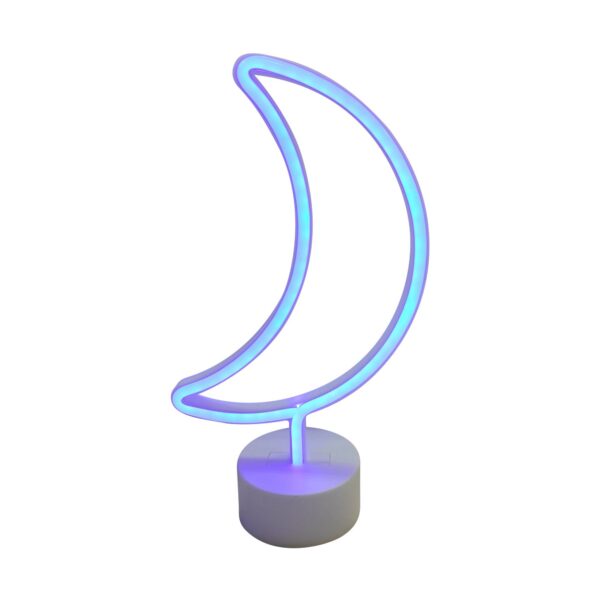 Lampa dekoracyjna neon MOON FM-NB27 oprawa w kolorze niebieskim - Zuma Line