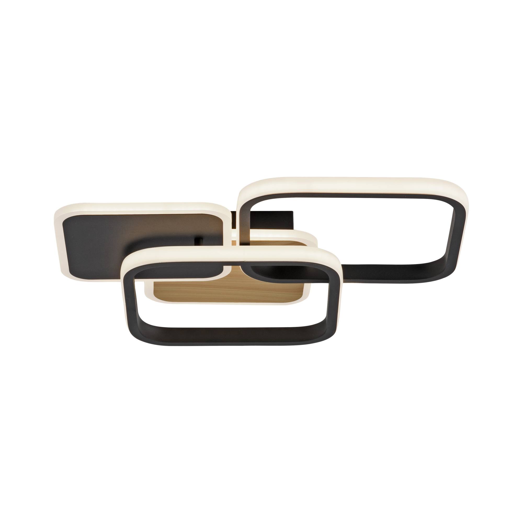 Plafon SEVENT 14117-78 oprawa w kolorze czerni i drewna - Paul Neuhause