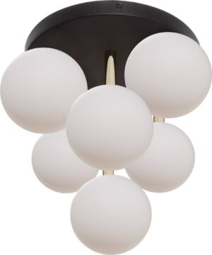 Lampa sufitowa ALI 5646 oprawa w kolorze czarnym ze złotymi elementami - Zuma Line