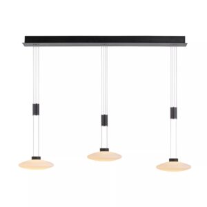 Lampa wisząca LAUTADA 2081-18 oprawa w kolorze czarnym z białymi kloszami - Paul Neuhause