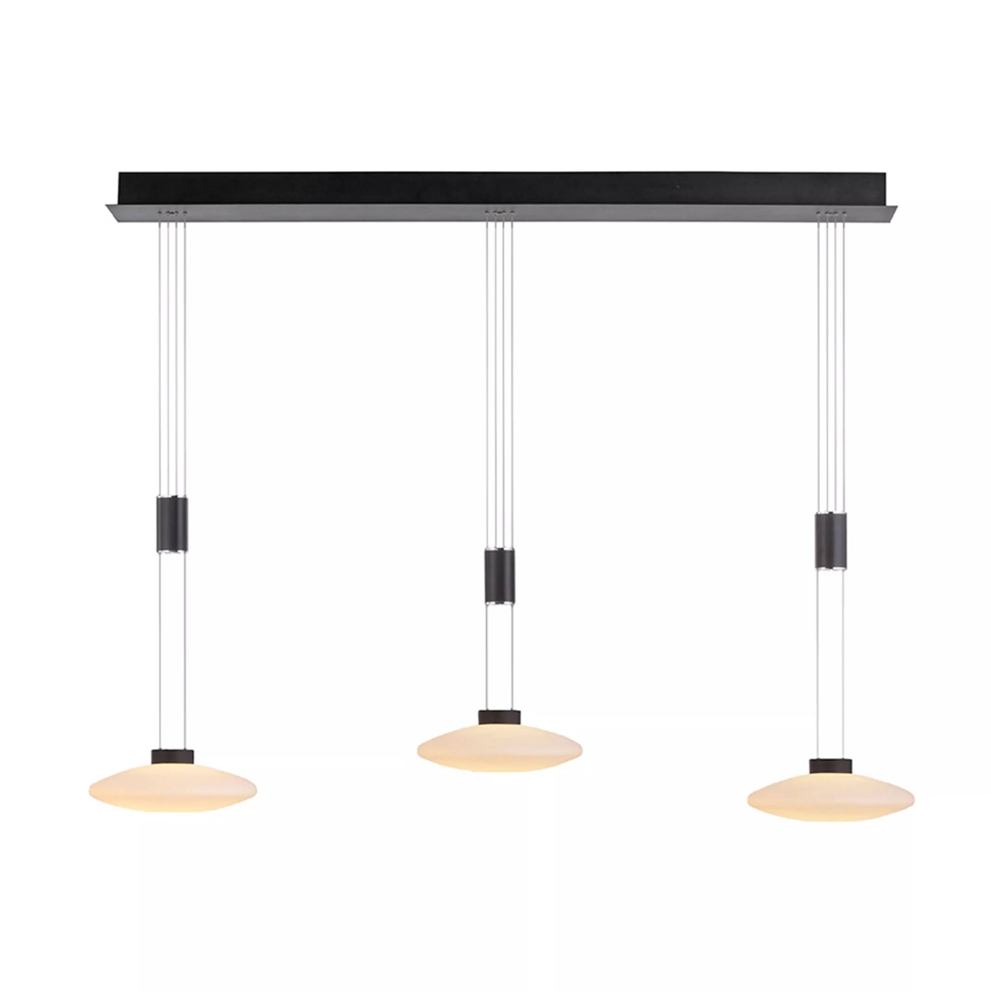 Lampa wisząca LAUTADA 2081-18 oprawa w kolorze czarnym z białymi kloszami - Paul Neuhause