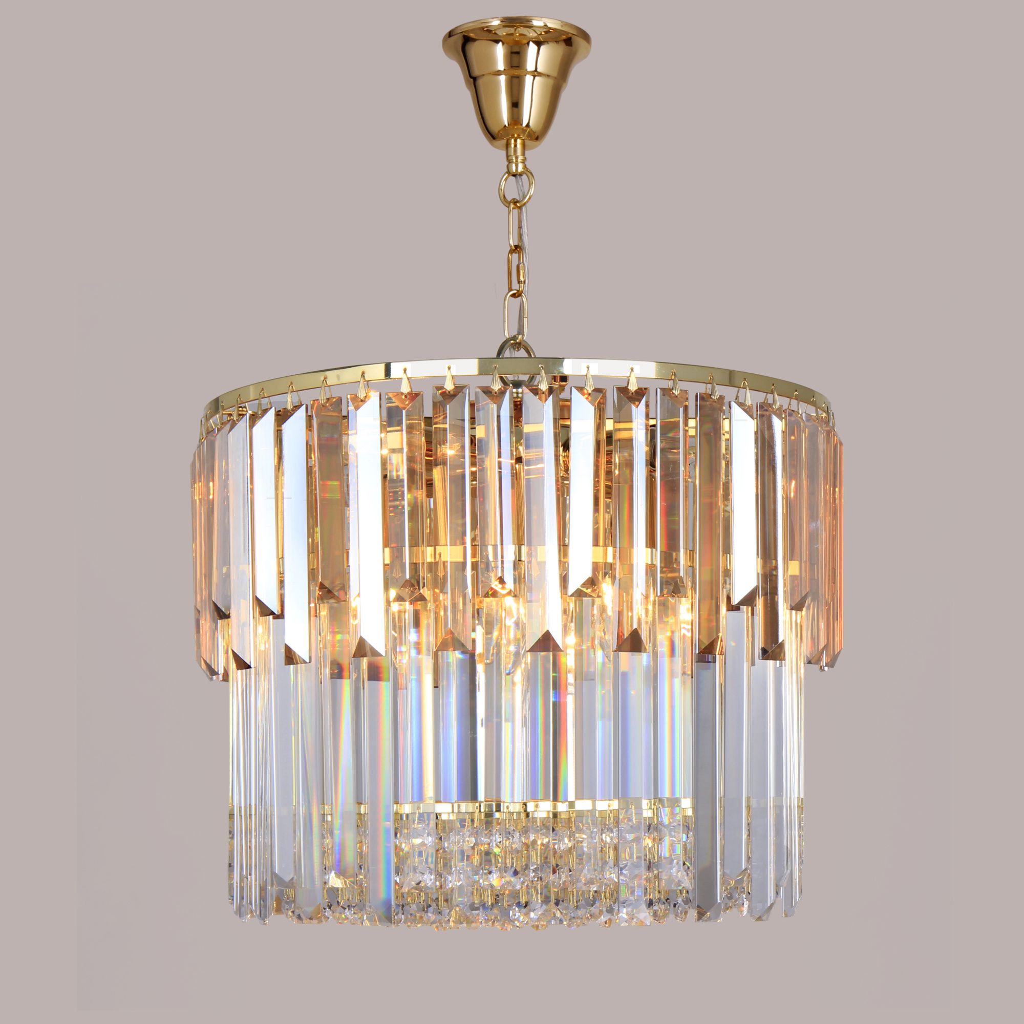 Lampa wisząca CAMILLE 19101/8 oprawa w kolorze złotym - Zuma Line