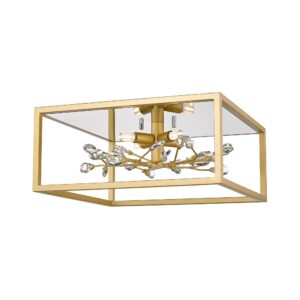 Plafon SPRING C0578-04A-B5V7 oprawa w kolorze złotym - Zuma Line