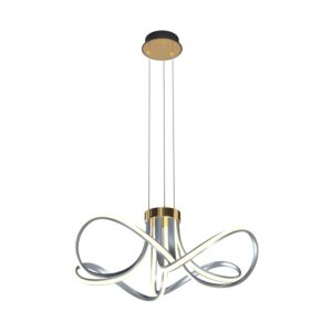 Lampa wisząca ABRO MD5520-4-3BGBDT oprawa w kolorze czerni szarości i złota - Zuma Line