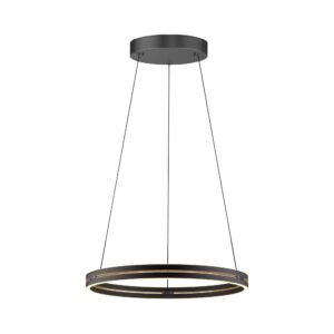 Lampa wisząca PURE E-LOOP 2551-18 oprawa w kolorze czarnym z elementami mosiądzu + pilot - Paul Neuhause