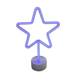 Lampa dekoracyjna neon STAR FM-NB20 oprawa w kolorze fioletowym - Zuma Line