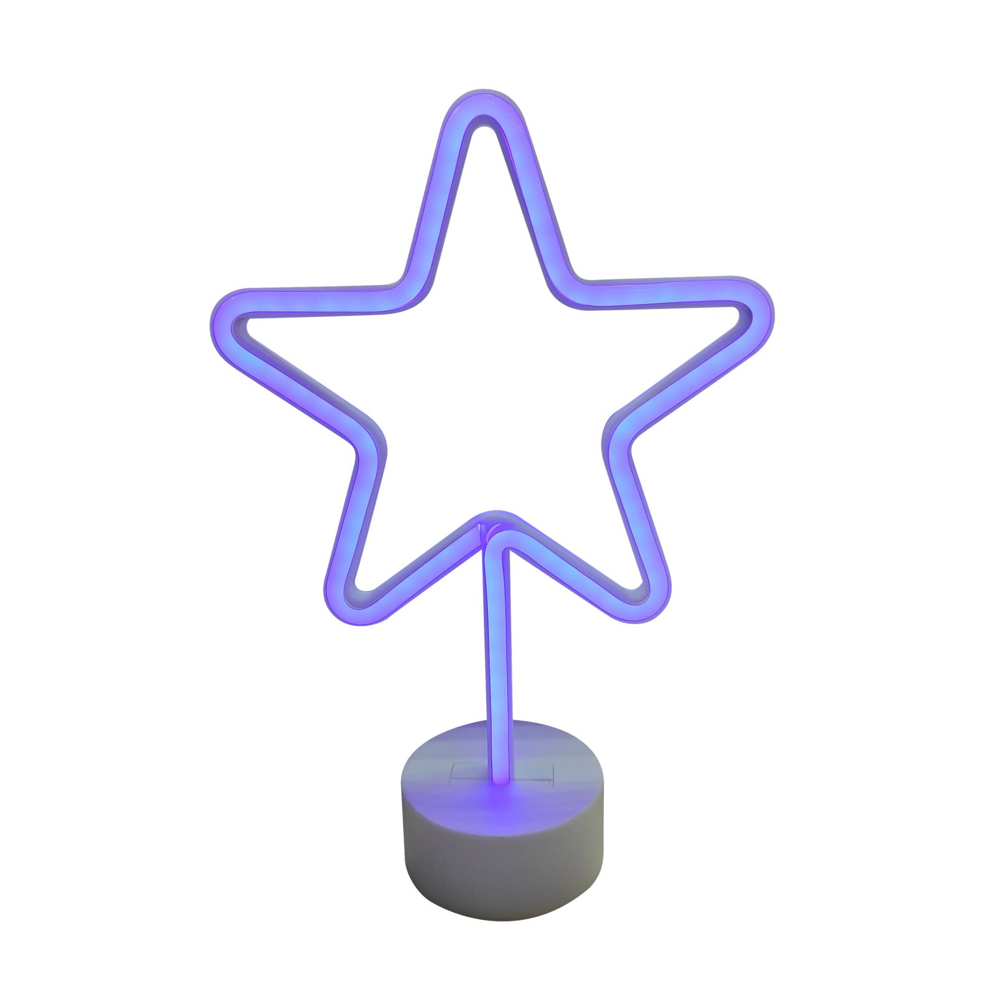 Lampa dekoracyjna neon STAR FM-NB20 oprawa w kolorze fioletowym - Zuma Line