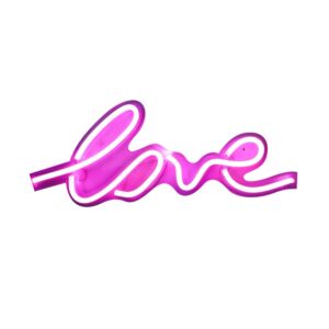 Lampa dekoracyjna neon LOVE FM-WN01 oprawa w kolorze różowym - Zuma Line