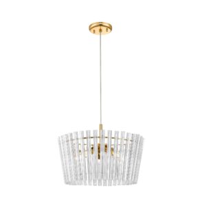 Lampa wisząca BACH P0547-05H-F9AC oprawa w kolorze złotym - Zuma Line