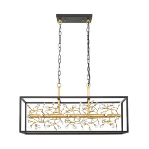 Lampa wisząca SPRING P0578-06C-P7TF oprawa w kolorze czerni i złota - Zuma Line