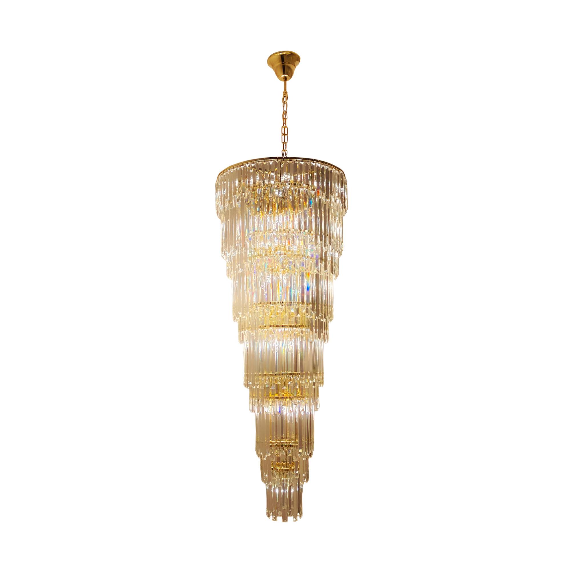 Lampa wisząca LUXE 19002/40-GLD oprawa w kolorze złotym - Zuma Line