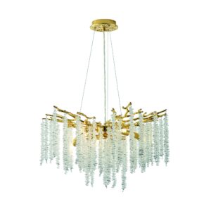 Lampa wisząca DIJON MD3720-1-EGN oprawa w kolorze złotym - Zuma Line