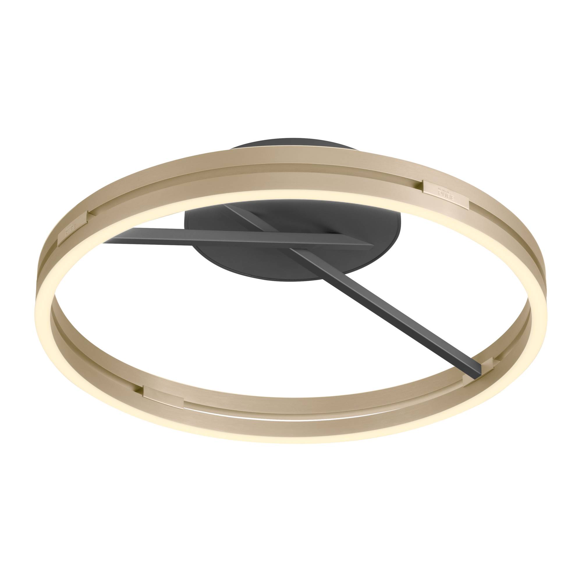 Plafon PURE LOOP 6552-68 oprawa w kolorze czerni i mosiądzu + pilot - Paul Neuhause