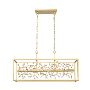 Lampa wisząca SPRING P0578-06C-V7V7 oprawa w kolorze złotym - Zuma Line