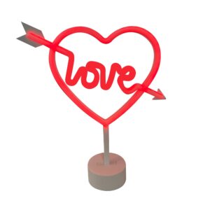 Lampa dekoracyjna neon LOVE FM-JNL01 oprawa w kolorze czerwonym - Zuma Line