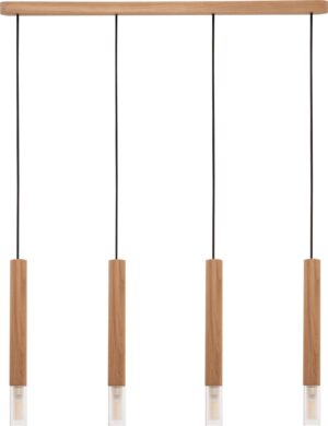 Lampa wisząca MADERA 8620403 oprawa w kolorze czerni i drewna - Zuma Line