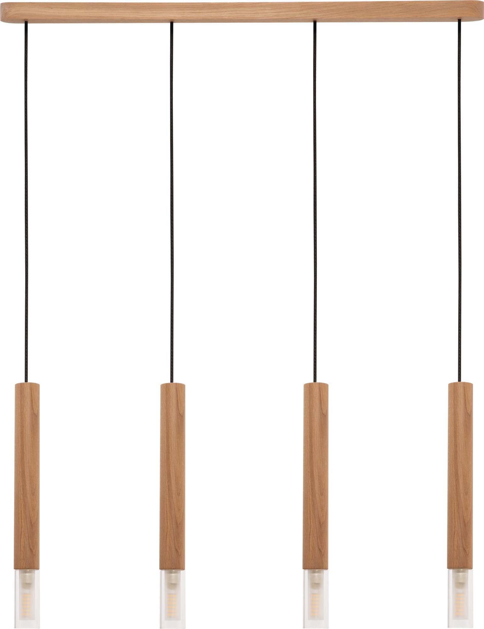 Lampa wisząca MADERA 8620403 oprawa w kolorze czerni i drewna - Zuma Line