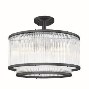 Lampa sufitowa SERGIO C0528-05H-P7AC oprawa w kolorze czarnym - Zuma Line