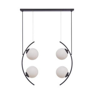 Lampa wisząca HELIX 5016 oprawa w kolorze czarnym z białymi kloszami - Zuma Line