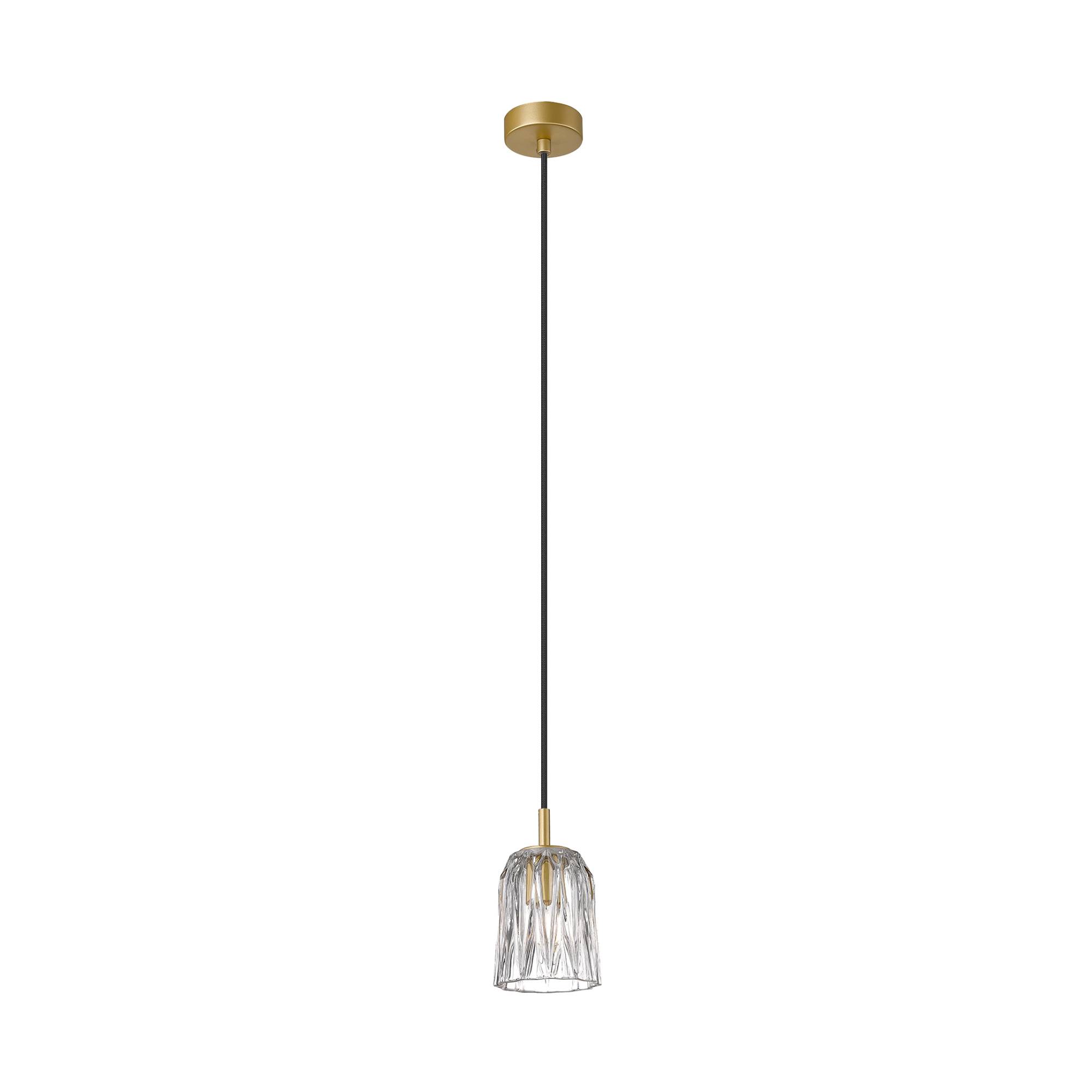 Lampa wisząca TAZZA P0590-01A-V7AC oprawa w kolorze złotym - Zuma Line