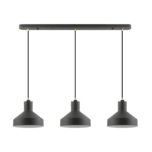 Lampa wisząca SIGMA A8016S-3A oprawa w kolorze czarnym z elementami złota - Zuma Line