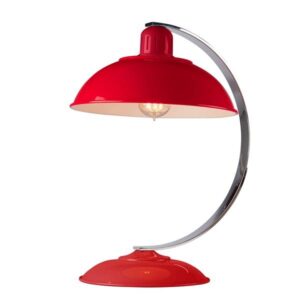Lampa biurkowa Franklin czerwona oprawa w nowoczesnym stylu - Elstead Lighting