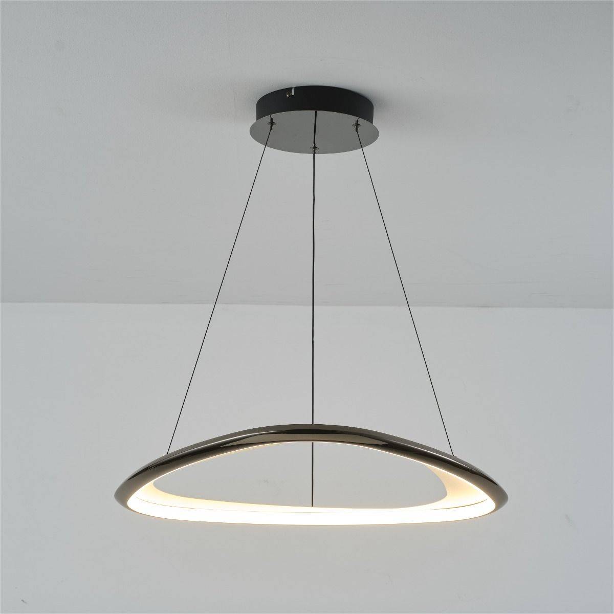 Lampa wisząca GETAFE MD3888-1S-3BCT oprawa w kolorze czerni i chromu - Zuma Line - obrazek 3