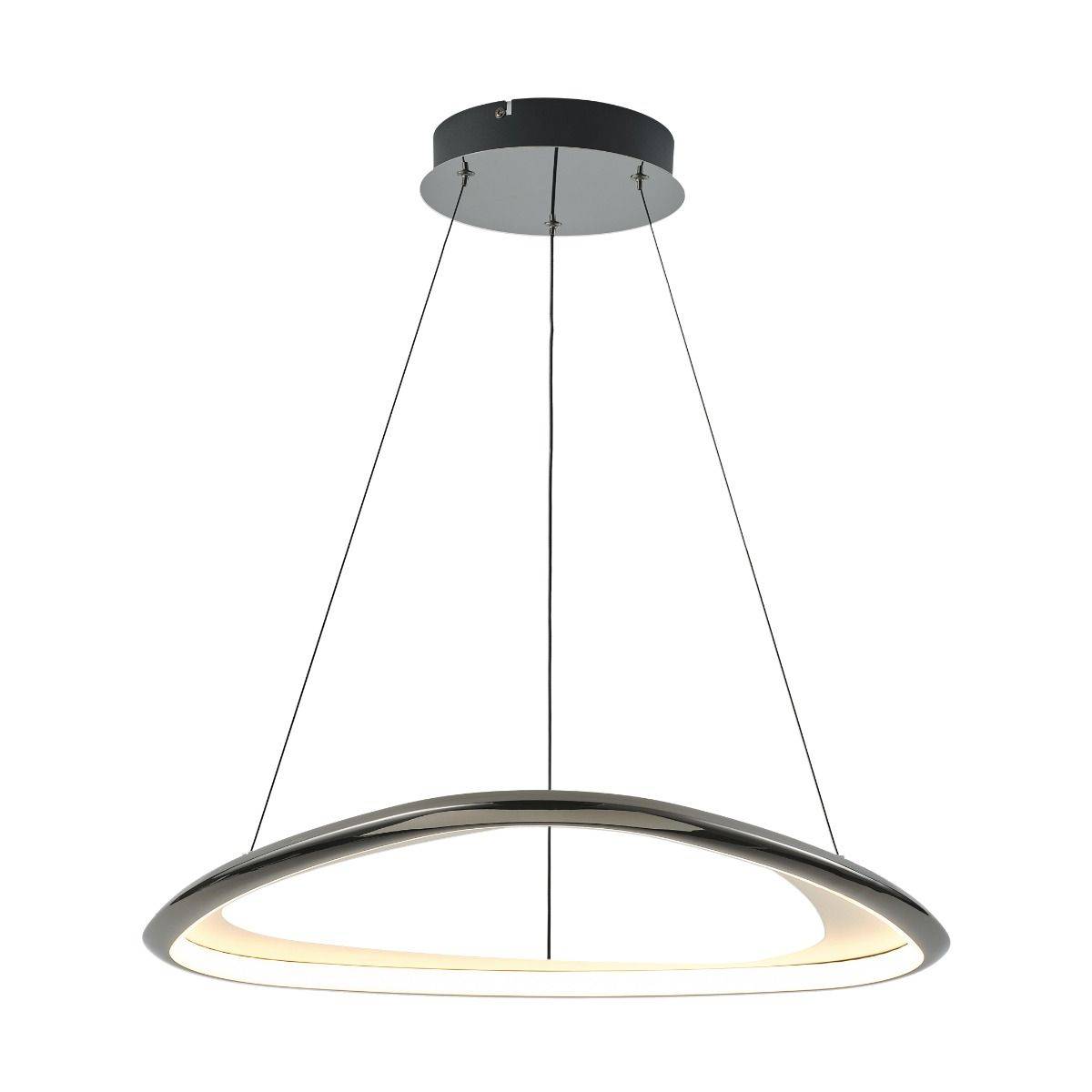 Lampa wisząca GETAFE MD3888-1S-3BCT oprawa w kolorze czerni i chromu - Zuma Line - obrazek 2