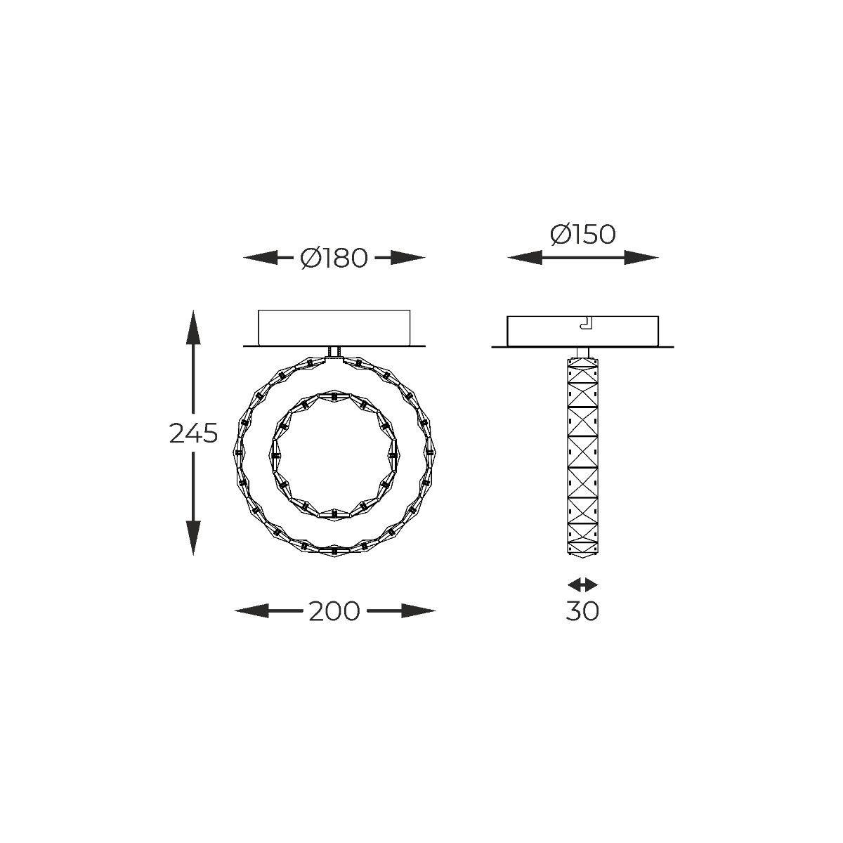 Lampa sufitowa GIRONA MX3713-1-3GT oprawa w kolorze złotym - Zuma Line - obrazek 6