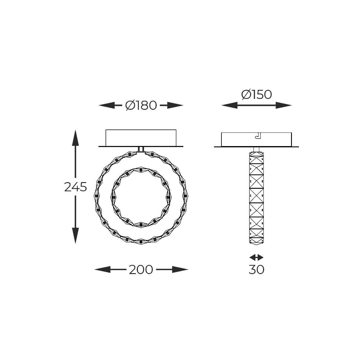 Lampa sufitowa GIRONA MX3713-1-3CT oprawa w kolorze chromu - Zuma Line - obrazek 5