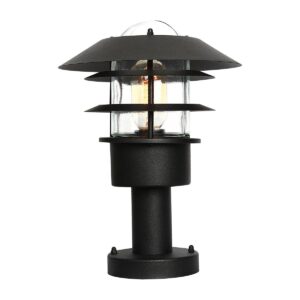 Zewnętrzna lampa stojąca HELSINGOR HELSINGOR-PED-BK oprawa w kolorze czarnym - Elstead Lighting
