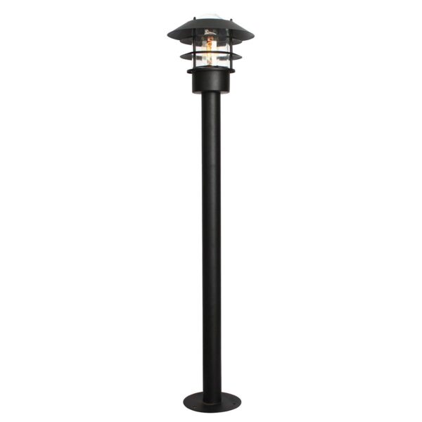 Lampa stojąca zewnętrzna Helsingor BOL BK czarna oprawa w nowoczesnym stylu - Elstead Lighting
