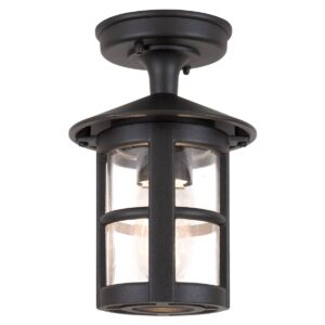 Plafon zewnętrzny Hereford BL21A-BLACK klasyczna oprawa sufitowa w kolorze czarnym - Elstead Lighting