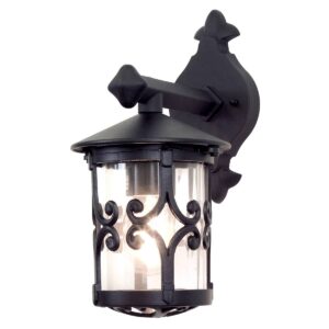 Kinkiet zewnętrzny Hereford BL8-BLACK klasyczna oprawa ścienna w kolorze czarnym - Elstead Lighting