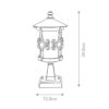 Zewnętrzna lampa stojąca HEREFORD BL12-BLACK oprawa w kolorze czarnym - Elstead Lighting - obrazek 4