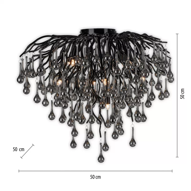 Lampa sufitowa ICICLE 8091-18 oprawa w kolorze czarnego chromu - Paul Neuhause - obrazek 9