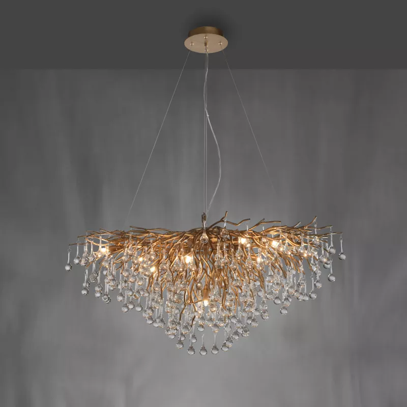 Lampa wisząca ICICLE 2192-11 oprawa w kolorze postarzanego mosiądzu - Paul Neuhause - obrazek 6