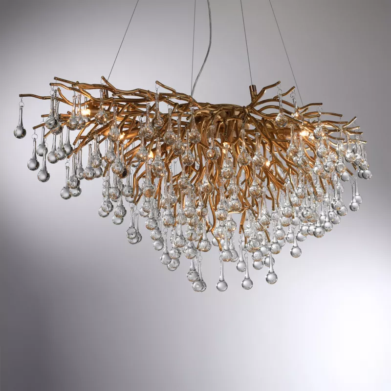 Lampa wisząca ICICLE 2192-11 oprawa w kolorze postarzanego mosiądzu - Paul Neuhause - obrazek 7