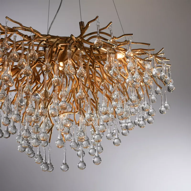 Lampa wisząca ICICLE 2192-11 oprawa w kolorze postarzanego mosiądzu - Paul Neuhause - obrazek 9