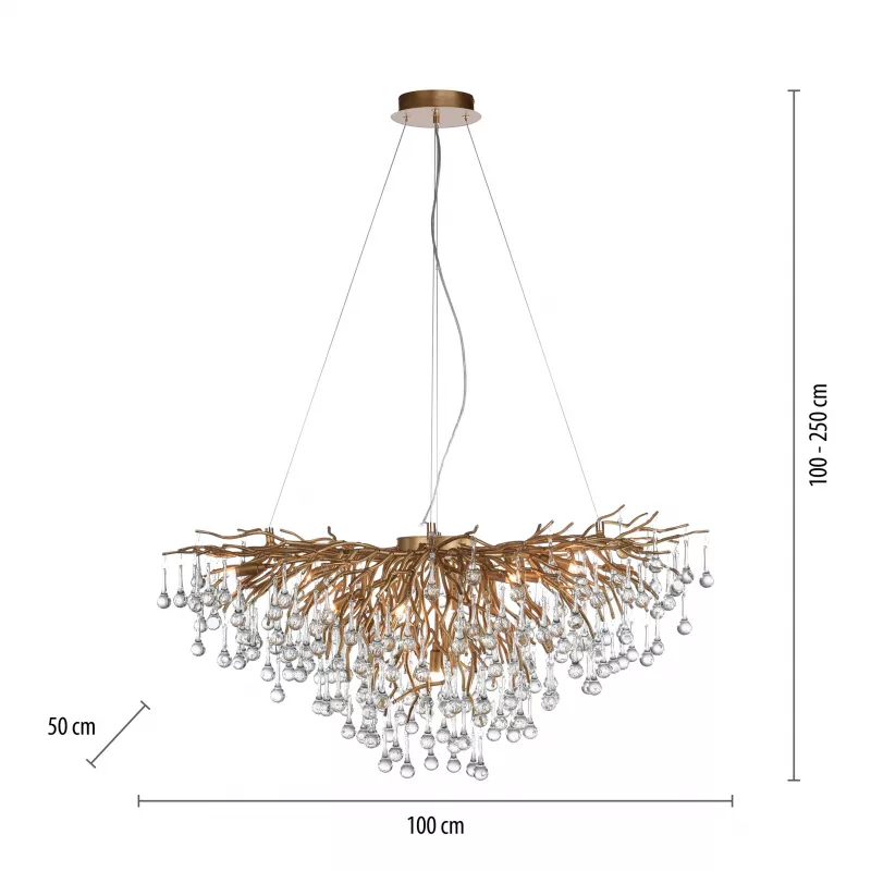 Lampa wisząca ICICLE 2192-11 oprawa w kolorze postarzanego mosiądzu - Paul Neuhause - obrazek 10